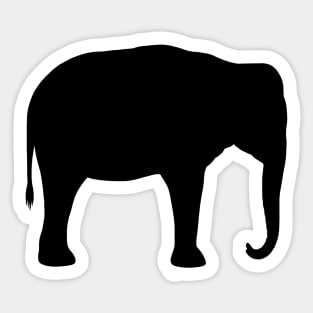 Asian Elephant Silhouette Sticker